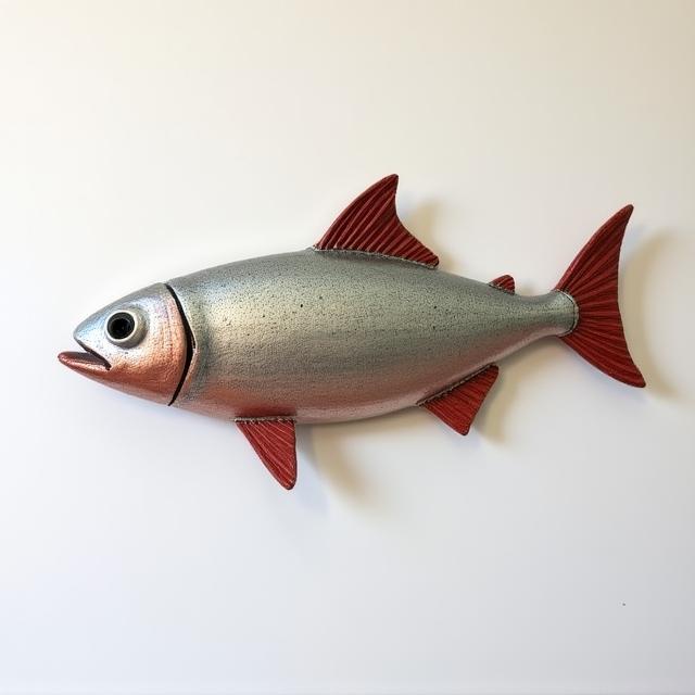 Decorazione muraria a forma di pesce stilizzato